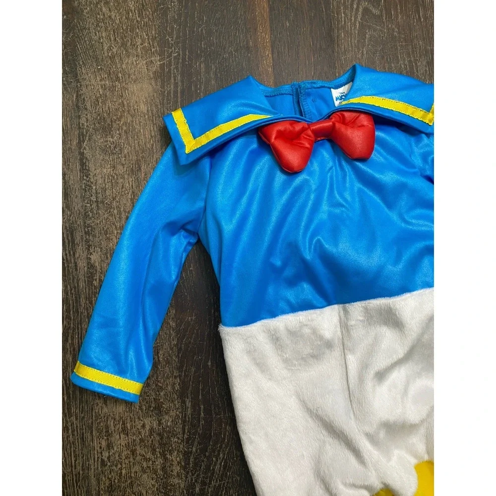 Disney Mickey Mouse Clubhouse Donald Duck baby costume 6-12 Mon One Piece Footed